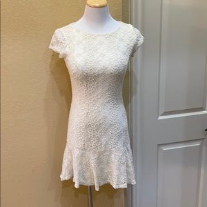 White lace skater dress